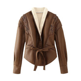 Autumn and winter new fashionable women's clothing elegant design sense European and American style fur integrated jacket